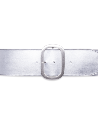 cintura over dettagli geometrici argento cintura chiusa