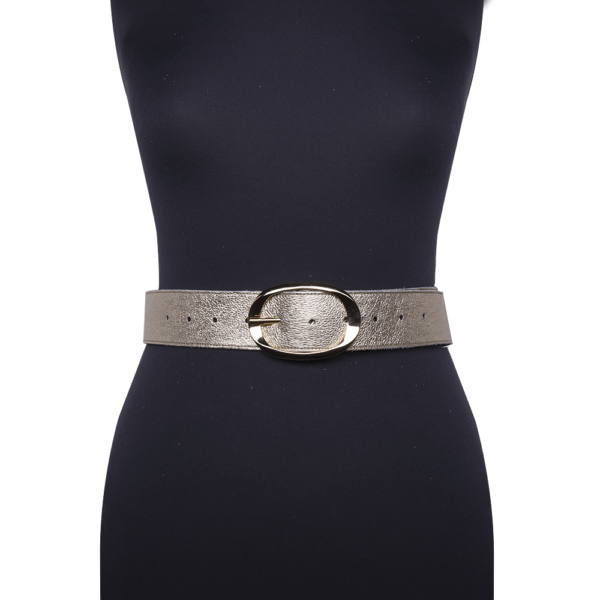 Belt Shine cod. 0.45 platinum on mannequin